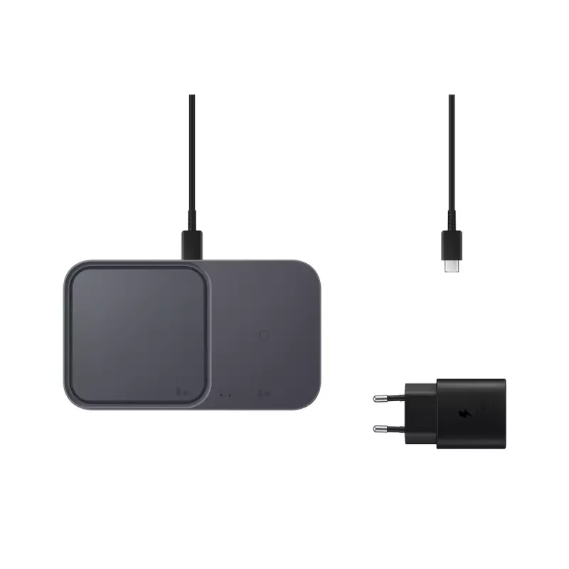 Carregador sem fios Samsung EP-P5400, 15 W, cinzento, carregador USB para interiores, compatível com auscultadores, smartphones e smartwatches