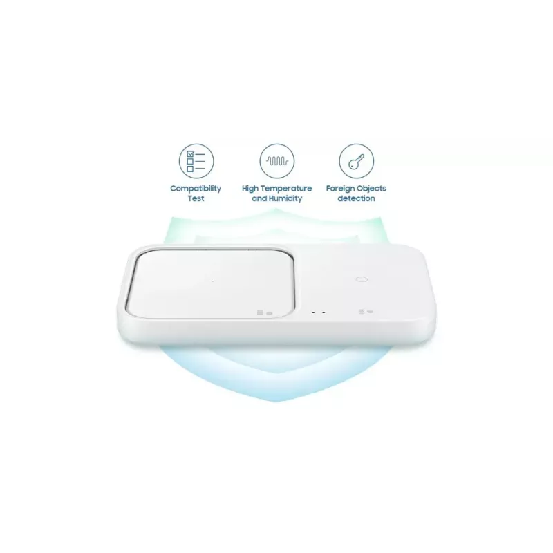 Carregador sem fios Samsung EP-P5400, 15 W, cinzento, carregador USB para interiores, compatível com auscultadores, smartphones e smartwatches