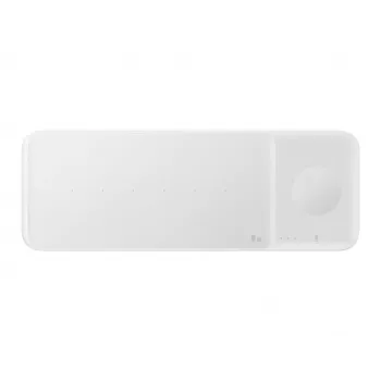Carregador sem fios Samsung Trio auscultadores, smartphone, smartwatch branco USB carregamento sem fios carregamento rápido interior