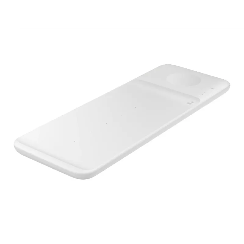 Carregador sem fios Samsung Trio auscultadores, smartphone, smartwatch branco USB carregamento sem fios carregamento rápido interior