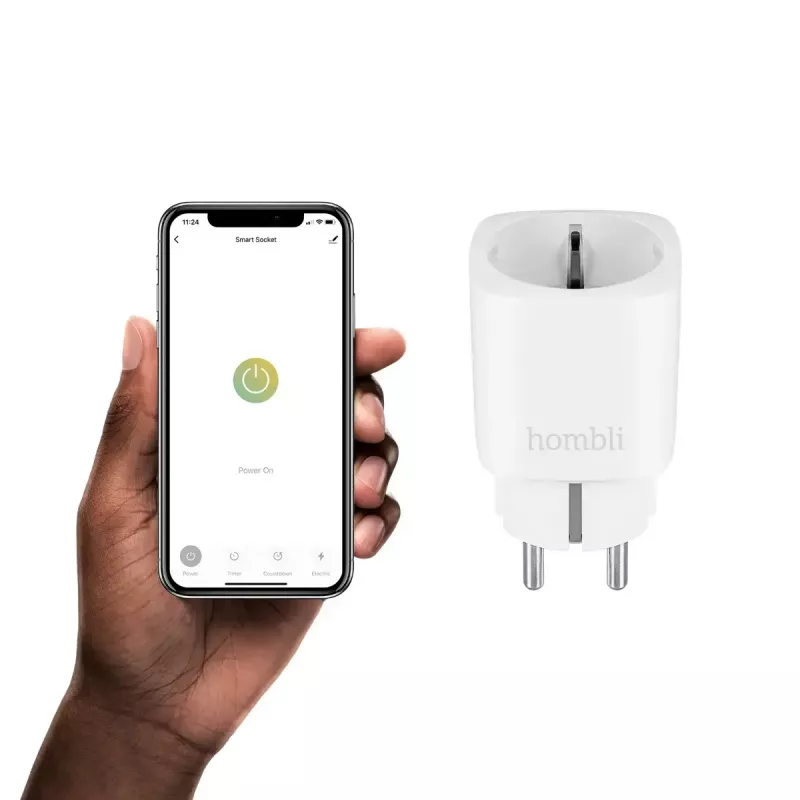 Hombli HBSS-0109 tomada inteligente EU, Wi-Fi, para interior, branca, de plástico