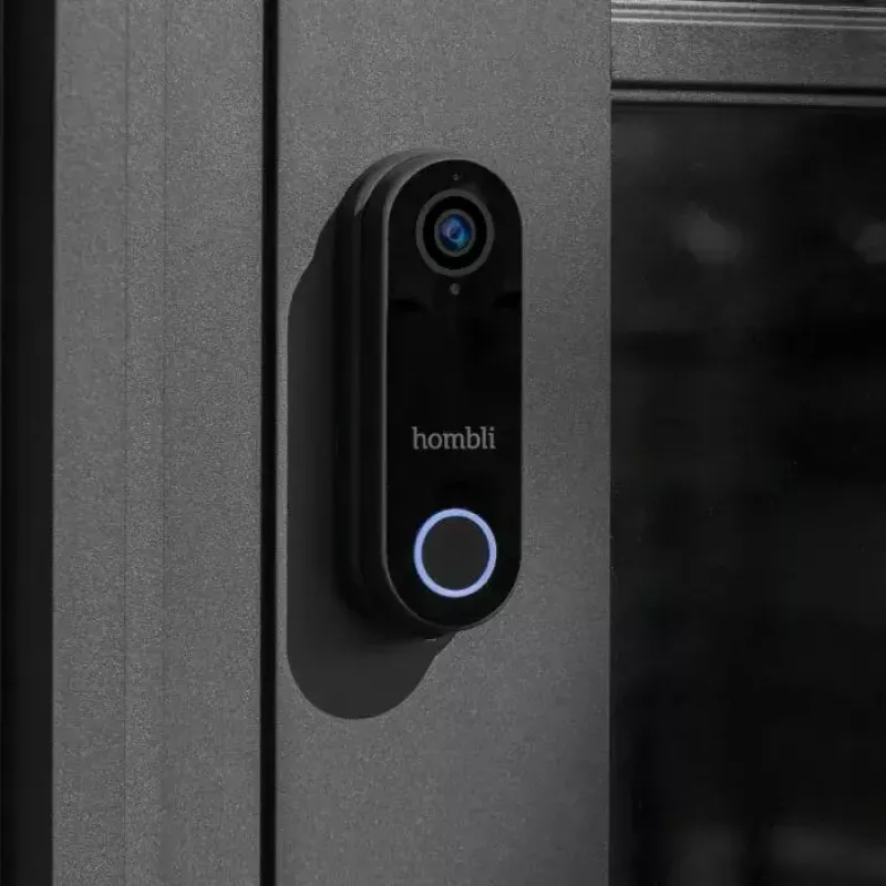 Campainha inteligente Hombli Pack preto branco IP65 sem fios 1080p