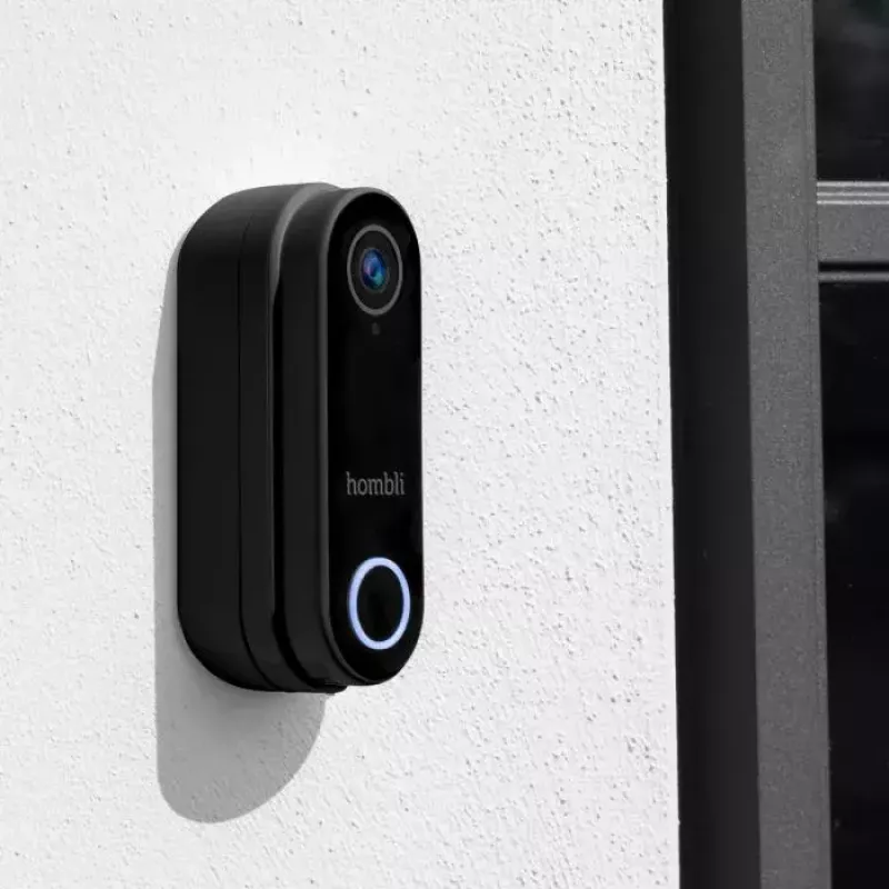 Campainha inteligente Hombli Pack preto branco IP65 sem fios 1080p