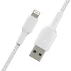 Cabo Belkin Lightning para USB-A entrançado 2 m branco