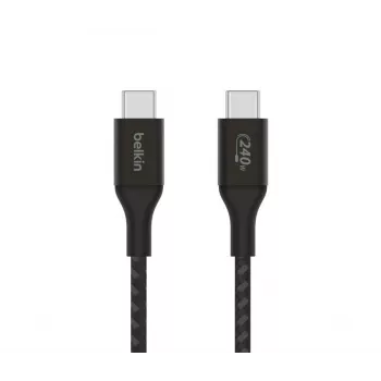 Cabo USB Belkin - Boostcharge - cabo USB-C para USB-C 240 W - 1 m - preto