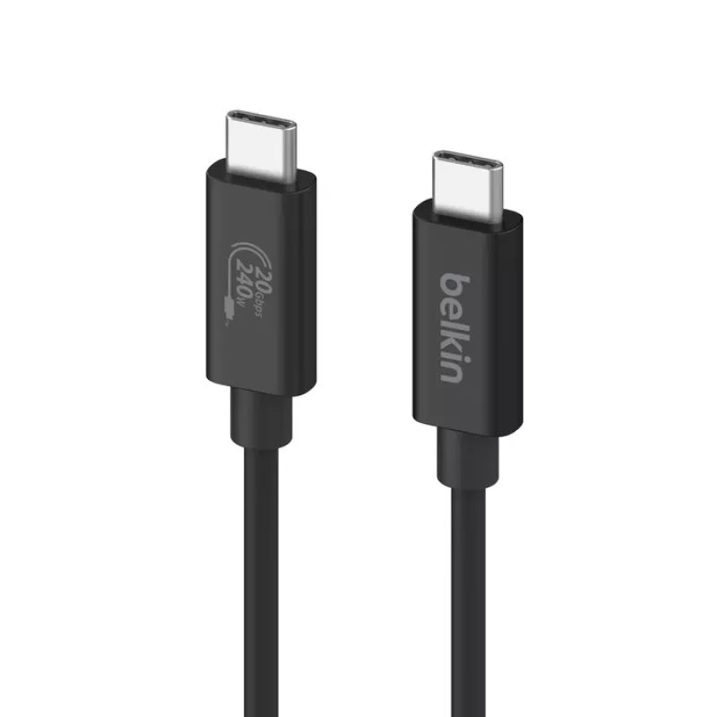 Cabo USB Belkin INZ004BT2MBK USB4 Gen 2x2 2 m USB-C preto