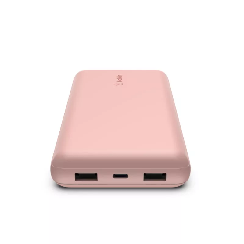 Power bank Belkin 20k USB-A e USB-C 15 W rosa