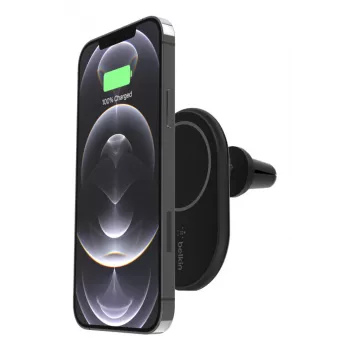 Carregador móvel Belkin WIC004BTBK-NC para automóvel sem fios carregamento rápido preto