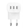 Carregador de parede BELKIN - Boostcharge - Carregador USB-C de 3 portas - Com PPS 67W - branco