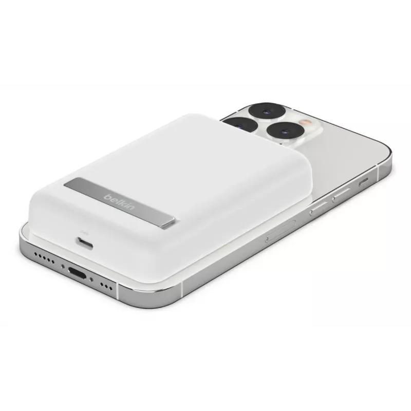Power bank magnética sem fios Belkin 5000 mAh branca