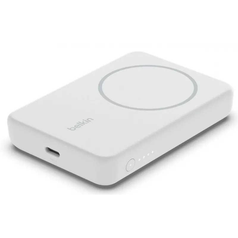 Power bank magnética sem fios Belkin 5000 mAh branca
