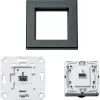 Termostato de parede HomeMatic HmIP-BWTH-A Antracite 230V — Regulador de temperatura ambiente, alimentado por rede