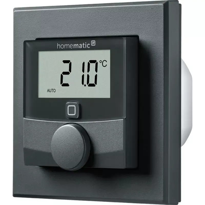 Termostato de parede HomeMatic HmIP-BWTH-A Antracite 230V — Regulador de temperatura ambiente, alimentado por rede