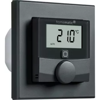 Termostato de parede HomeMatic HmIP-BWTH-A Antracite 230V — Regulador de temperatura ambiente, alimentado por rede
