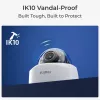 Reolink P437 câmara de segurança IP dome 4K PoE, 8 MP 3840x2160, zoom ótico 5x 2,7–13,5 mm, visão noturna a cores, H.265, IK10, IP67, microSD até 256 GB, branca