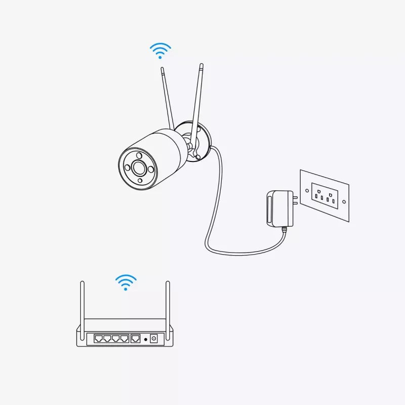 Câmara de vigilância IP Reolink W320-B 5MP exterior