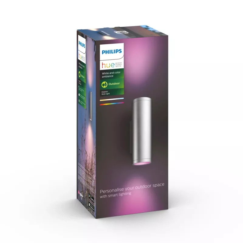 Aplique de parede para exterior Philips Hue White and Colour Ambience Appear