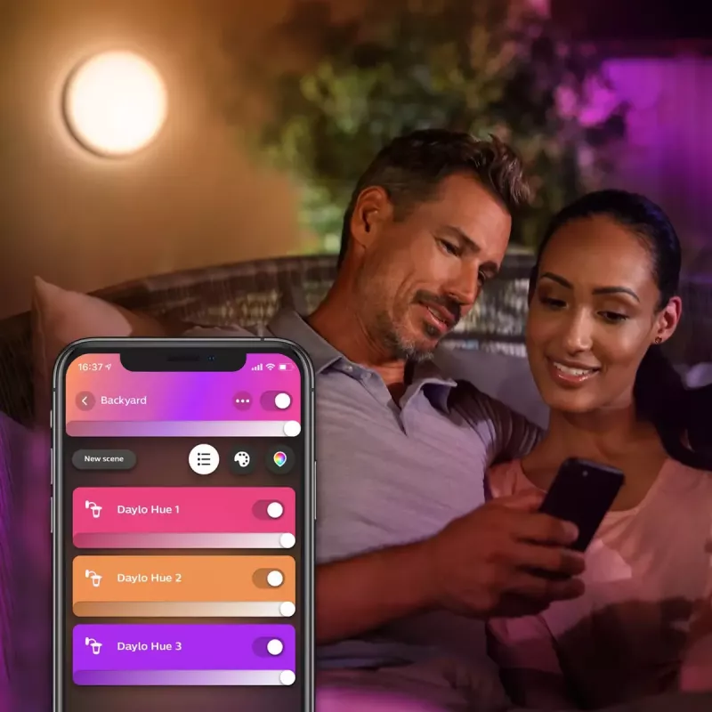 Aplique de parede para exterior Philips Hue White and colour ambience Daylo