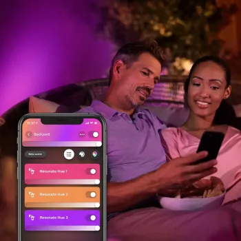Aplique de parede para exterior Philips Hue White and colour ambiance Resonate