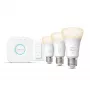 Philips Hue White Starterkit: 3 lâmpadas inteligentes E27 (1100) + interruptor de regulação