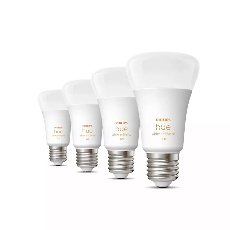 Philips Hue White ambience pack de 4 lâmpadas inteligentes E27 Bluetooth Zigbee