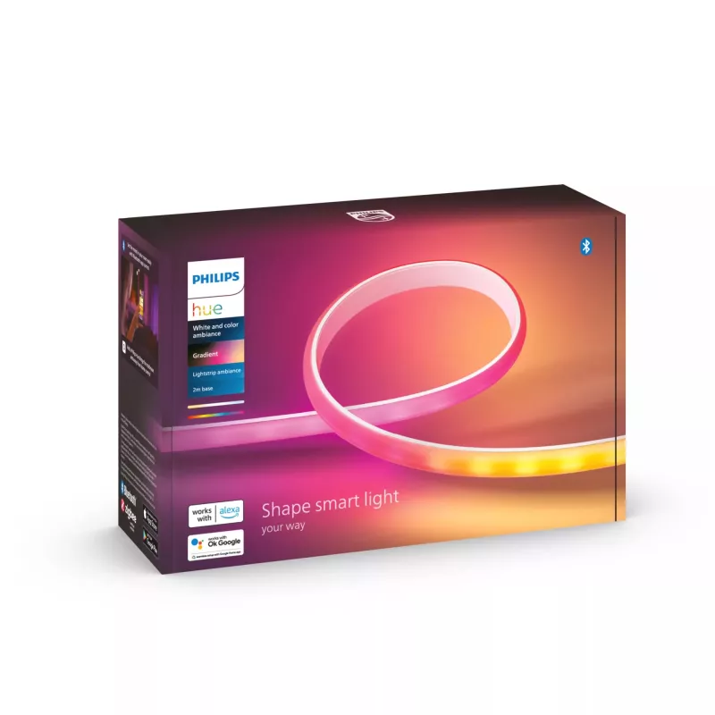 Philips Hue Gradient Lightstrip 2 m kit base, luz ambiente branca e colorida
