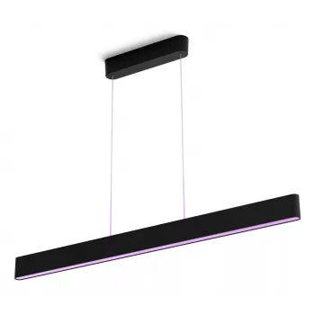 Lâmpada suspensa inteligente Philips Hue Ensis Preto Bluetooth – lâmpada pendente, 220–240 V, 1299×90×40 mm