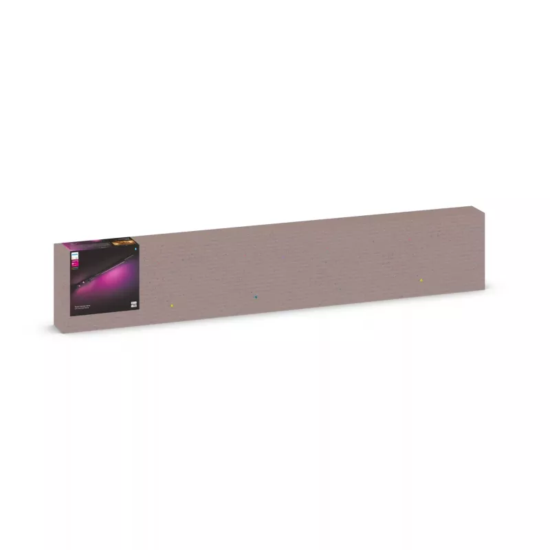 Foco de iluminação inteligente Philips Hue White and Colour Ambience Perifo kit de base de teto reto 3 focos 1 barra de luz