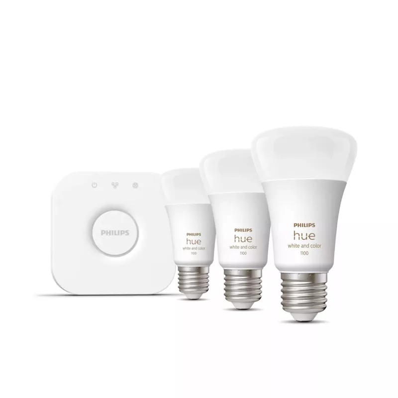 Kit de início de iluminação inteligente Philips Hue White and Colour Ambiance E27 Bluetooth Zigbee