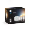 Conjunto de início Philips Hue White Ambiance: 2 lâmpadas inteligentes E27 (1100) + interruptor regulador