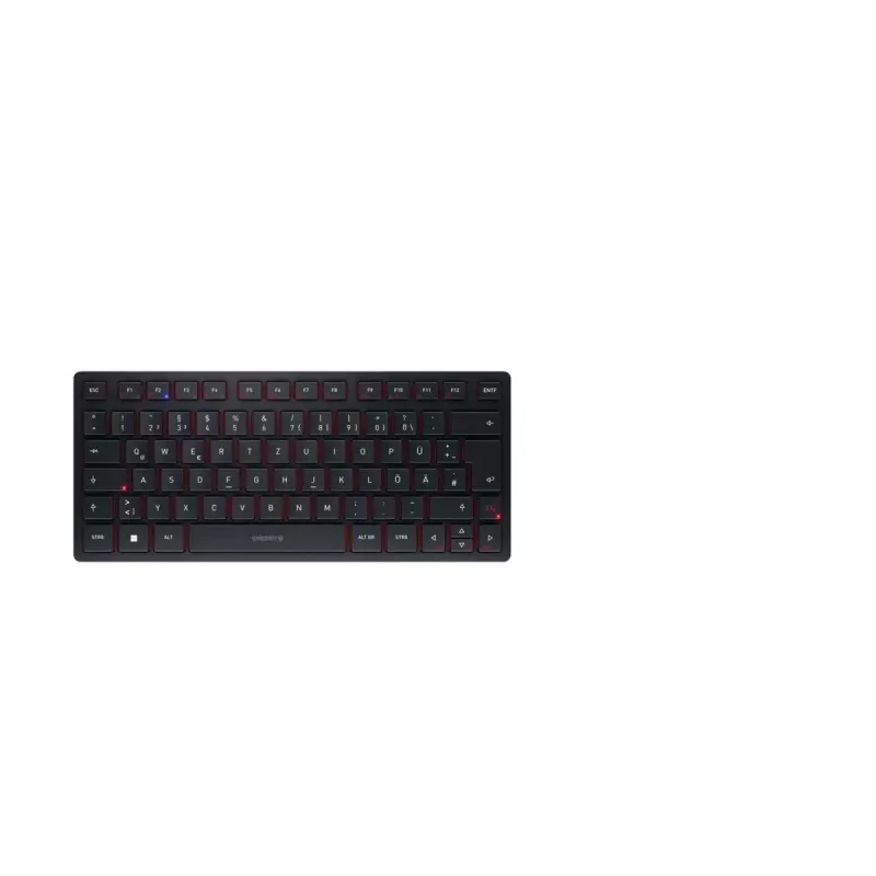 Teclado CHERRY KW 9200 MINI Universal USB + RF Wireless + Bluetooth QWERTZ alemão preto