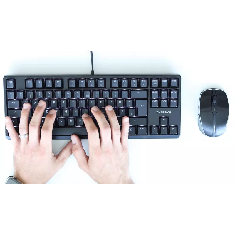 Teclado CHERRY G80-3000N RGB TKL Universal USB QWERTZ alemão preto
