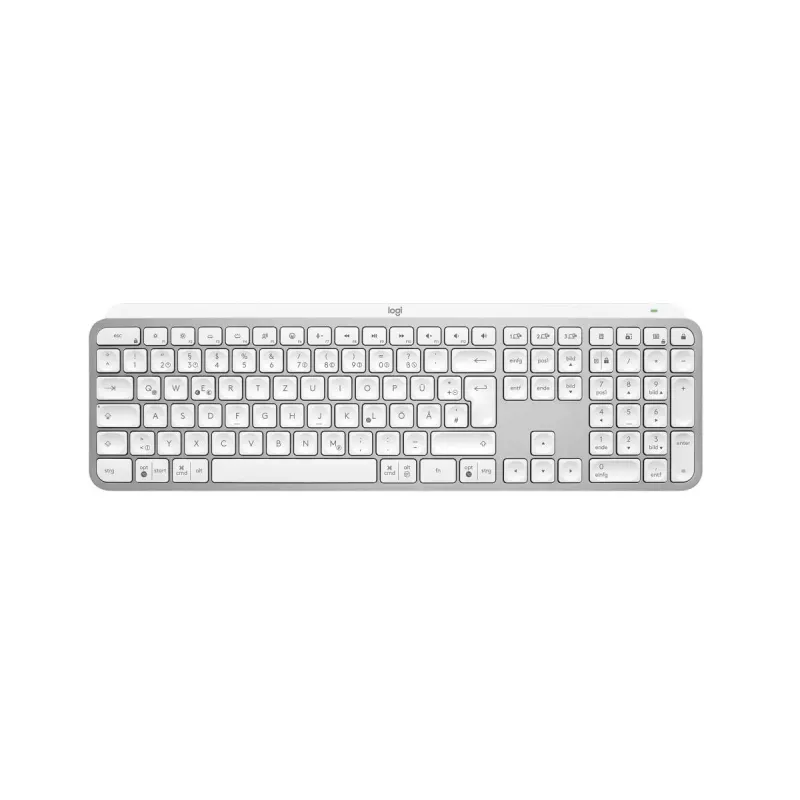 Teclado Logitech MX Keys S Universal RF Wireless + Bluetooth QWERTZ alemão alumínio branco