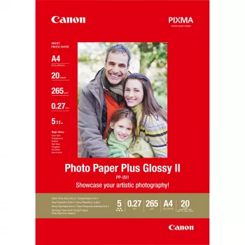 Canon PP-201 Glossy II papel fotográfico Plus A4 – 20 folhas