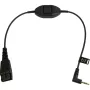 Cabo de áudio Jabra 8800-00-55 0,3 m QD jack 2,5 mm preto