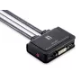 Comutador KVM LevelOne 2 portas USB DVI-D Single Link com cabo, suporte de áudio