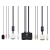Comutador KVM LevelOne 2 portas USB DVI-D Single Link com cabo, suporte de áudio