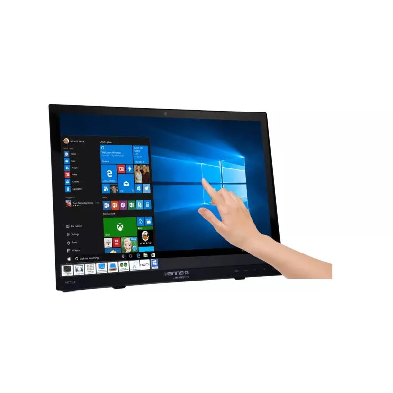 Monitor de computador Hannspree HT161HNB 39,6 cm (15,6 polegadas) 1366 x 768 pixels HD LED ecrã tátil de secretária preto