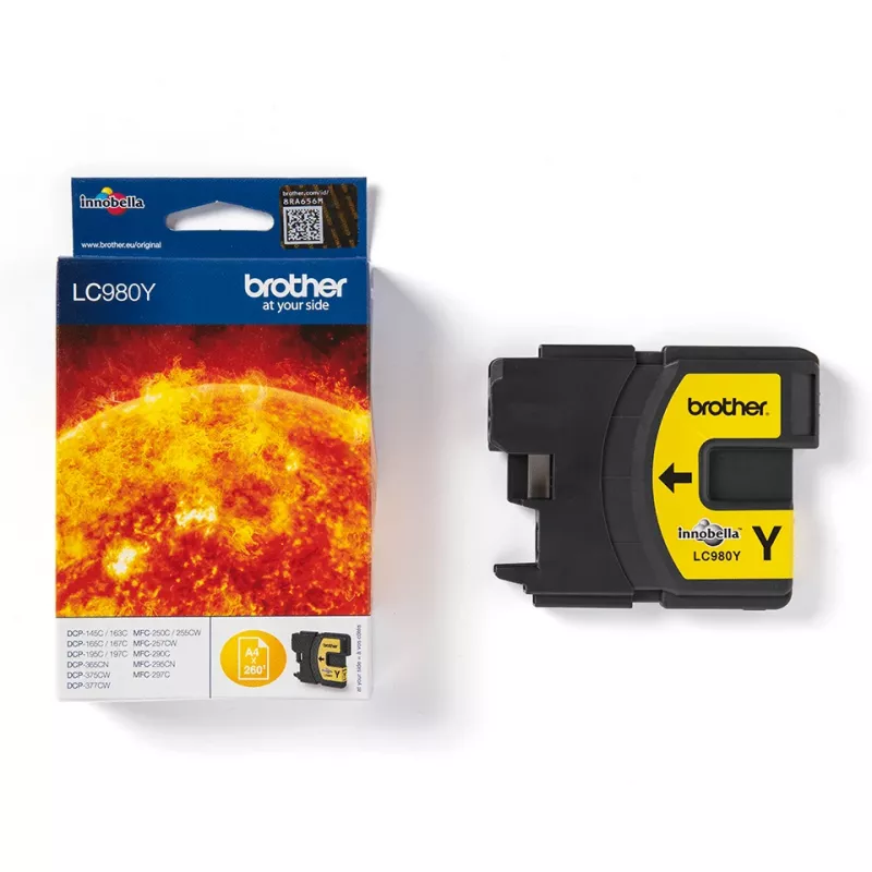 Cartucho de tinta Brother LC980Y 1 unid. original amarelo