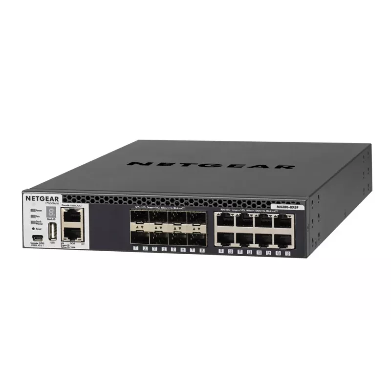 NETGEAR M4300-8X8F Gerido L3 10G Ethernet (100/1000/10000) 1U preto
