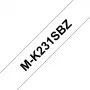 Fita de etiquetas Brother M-K231SBZ preto sobre branco