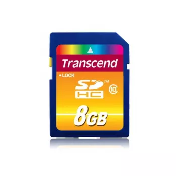 Cartão de memória flash Transcend 8GB SDHC classe 10 TS8GSDHC10