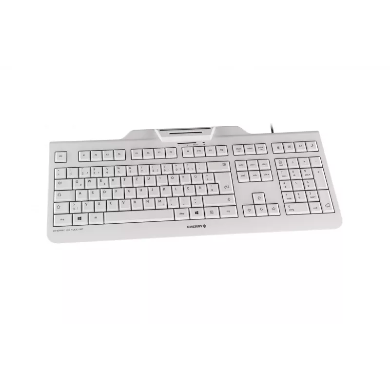 CHERRY KC 1000 SC Office USB QWERTZ Alemão Cinzento Teclado