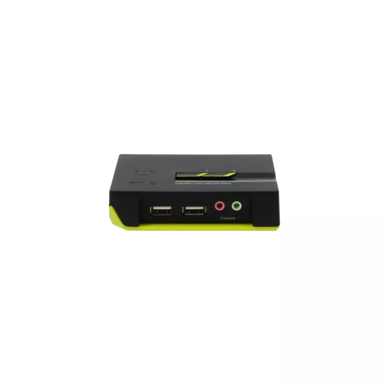 LevelOne Comutador KVM USB VGA de 2 portas, Suporte de áudio