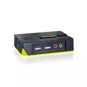 LevelOne Comutador KVM USB VGA de 2 portas, Suporte de áudio