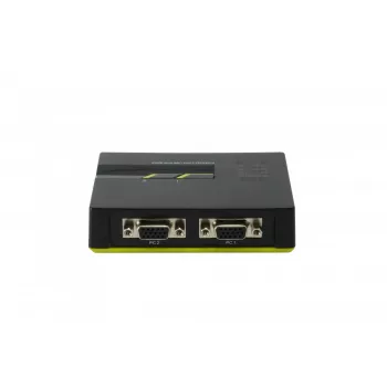 LevelOne Comutador KVM USB VGA de 2 portas, 2048 x 1536 píxeis, Preto, Verde