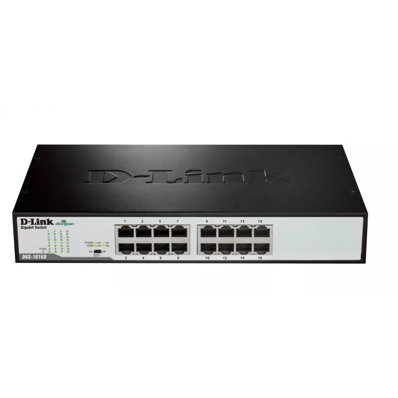 D-Link DGS-1016D/E Comutador de rede Não gerido Preto, Metal