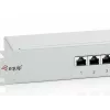 Equip Painel de ligação Cat.6 blindado de 16 portas, Cinzento claro, RJ-45, Dourado, Cat6, Montagem em rack, 1U, Cinzento