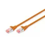 Cabo de rede DIGITUS - CAT6 - S/FTP - Snagless - Cu - 1m - laranja