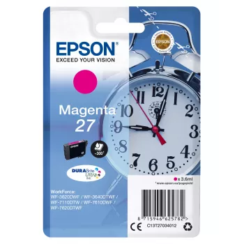 Epson despertador embalagem individual magenta 27 tinta DURABrite Ultra